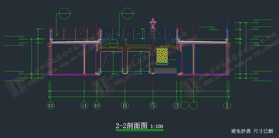 徽派中式施工圖