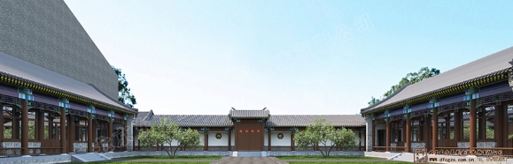 鄉(xiāng)村一層現(xiàn)代四合院